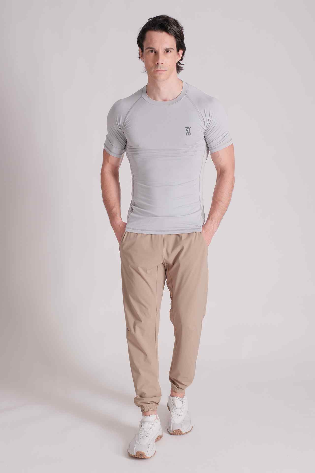 SPH0219 - Lightweight Stretch Nylon Flex Training Joggers 32" - Khaki