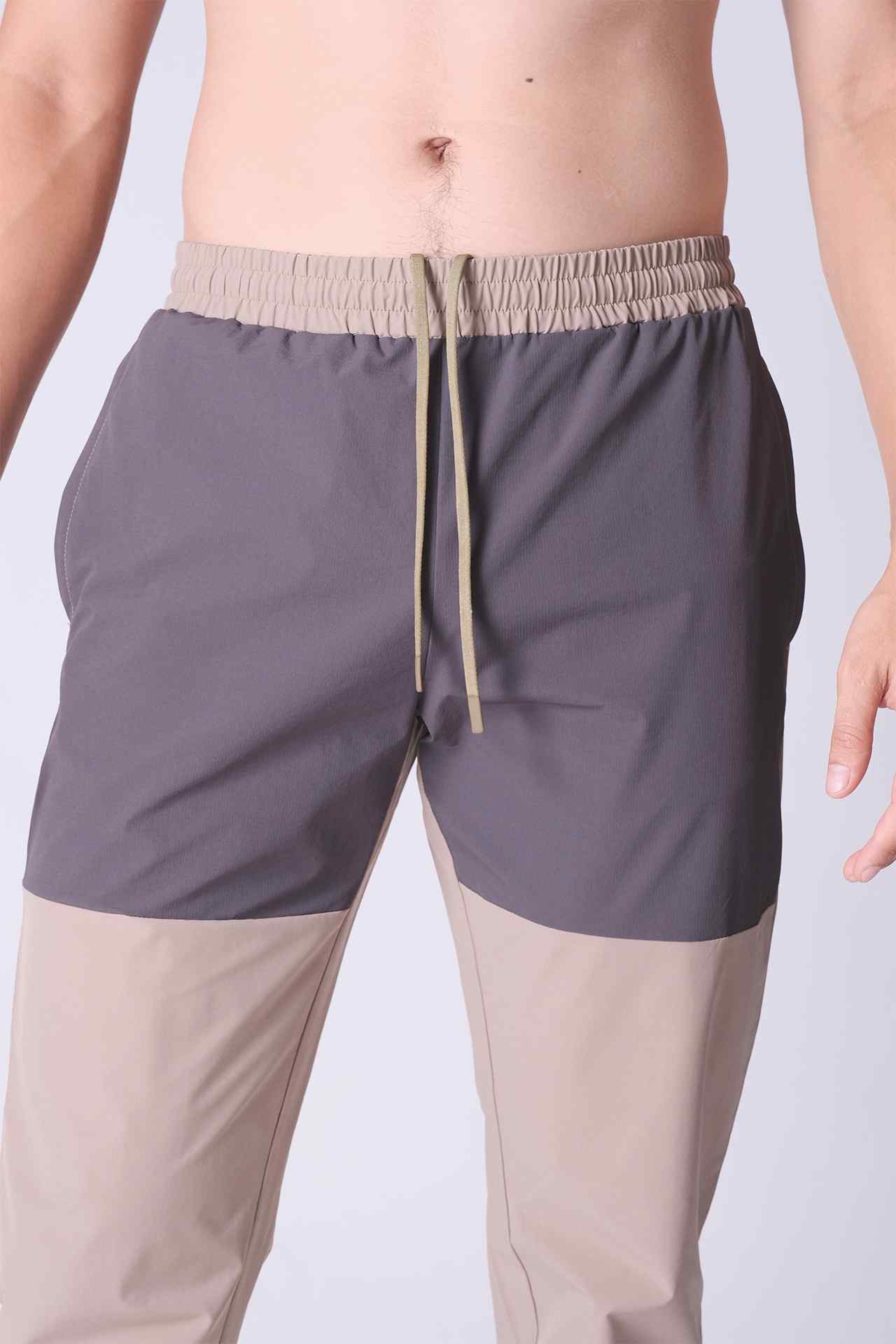 SPH0227 - Water Resistant Flex Ripstop Workout Pants 30" - Khaki/Grey