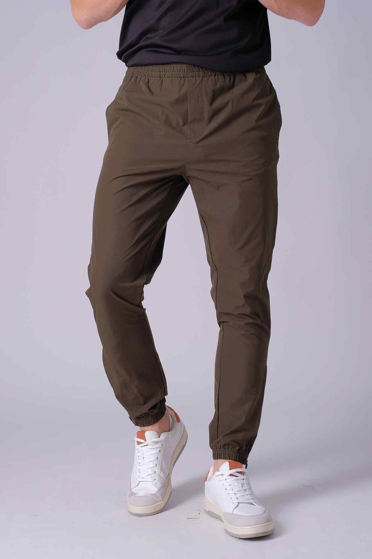 SPH0231 - Essential Water Resistant Zip Hem Woven Jogger 30" - Army Green