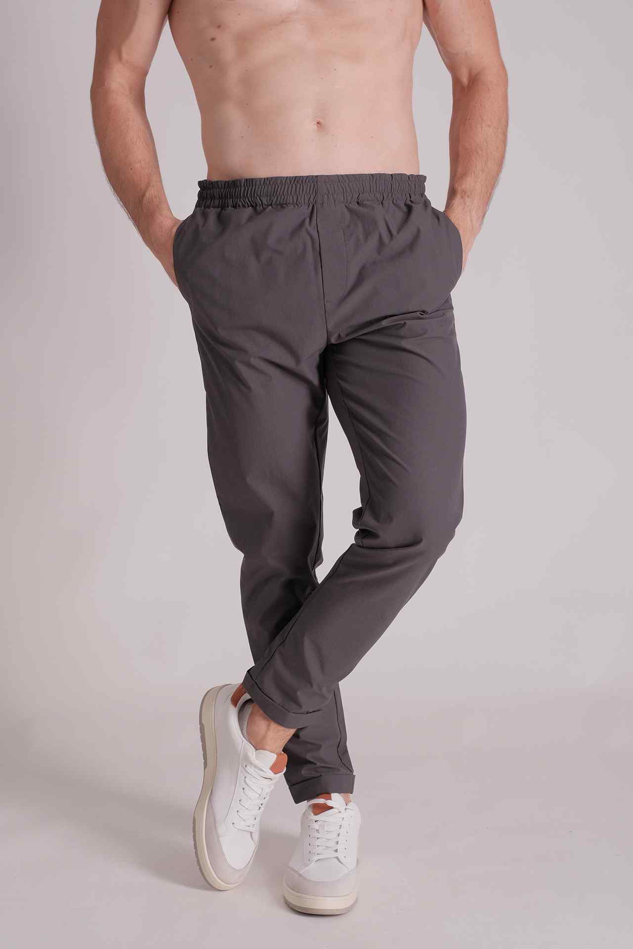 SPH0232 - Essential Water Resistant Rolled Hem Woven Jogger 32" - Grey