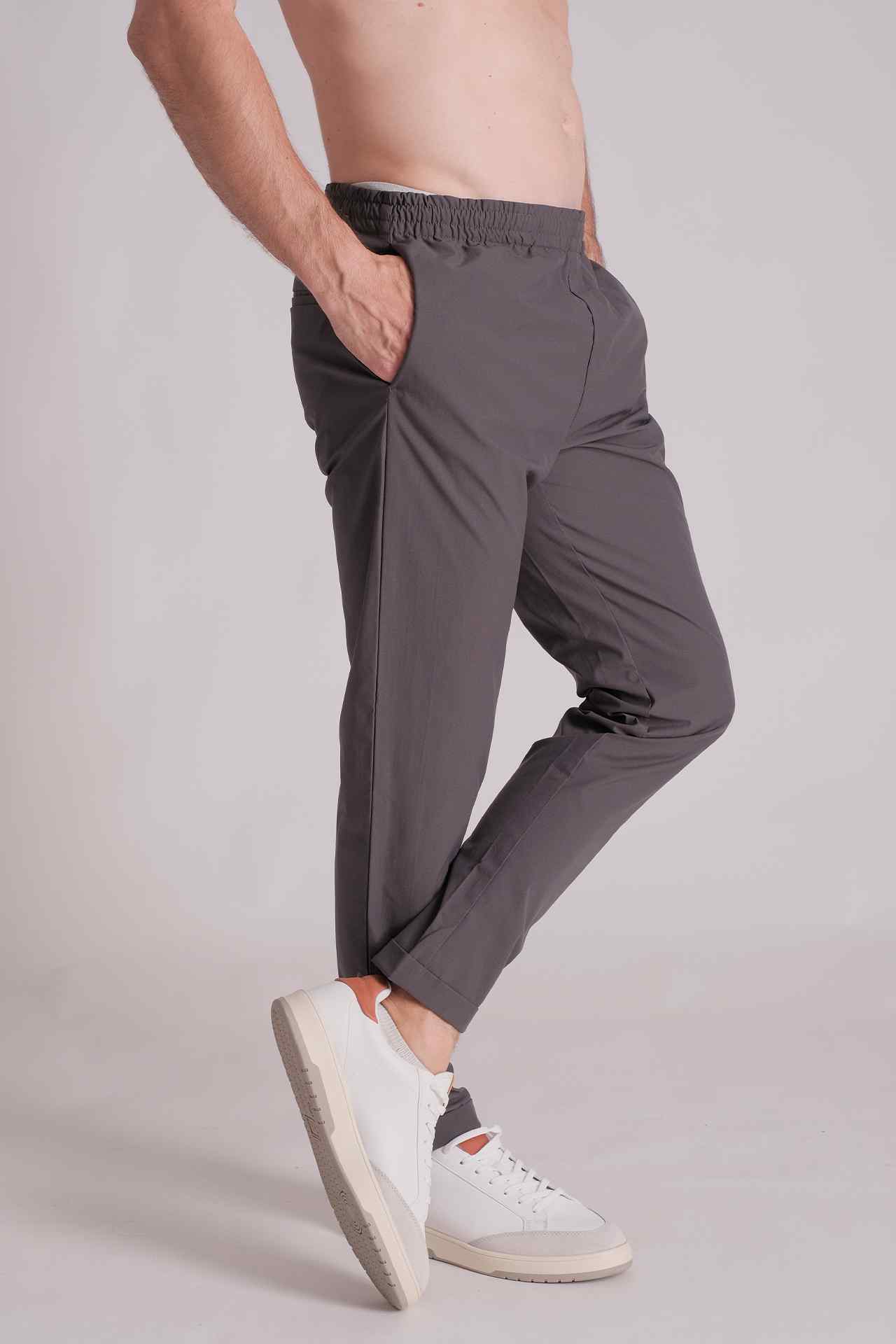 SPH0232 - Essential Water Resistant Rolled Hem Woven Jogger 32" - Grey