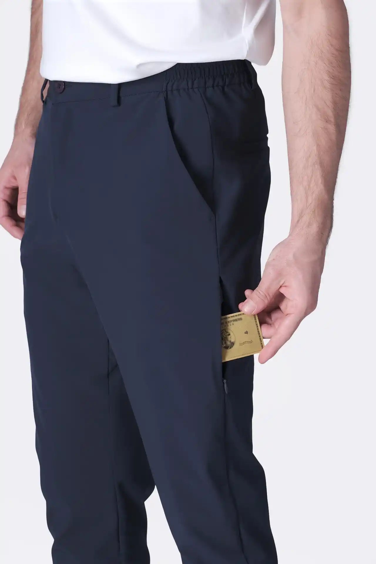 SPH0240 - Essential Ultra Lightweight Classic Fit Stretch Moving Pants 30" - Navy