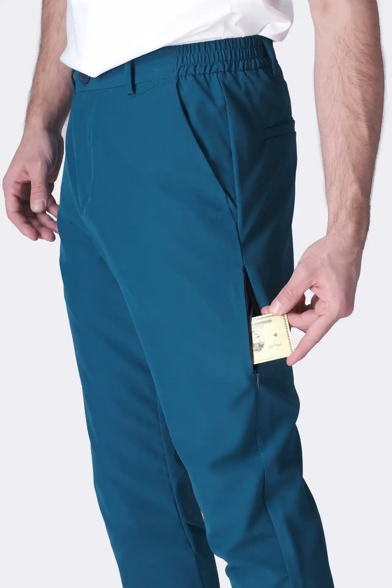 SPH0240 - Essential Ultra Lightweight Classic Fit Stretch Moving Pants 30" - Teal