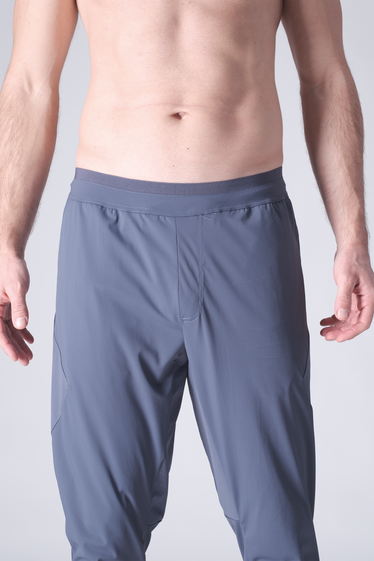 SPH0242 - Lightweight Stretch Nylon Workout Joggers 30" - Ash Blue