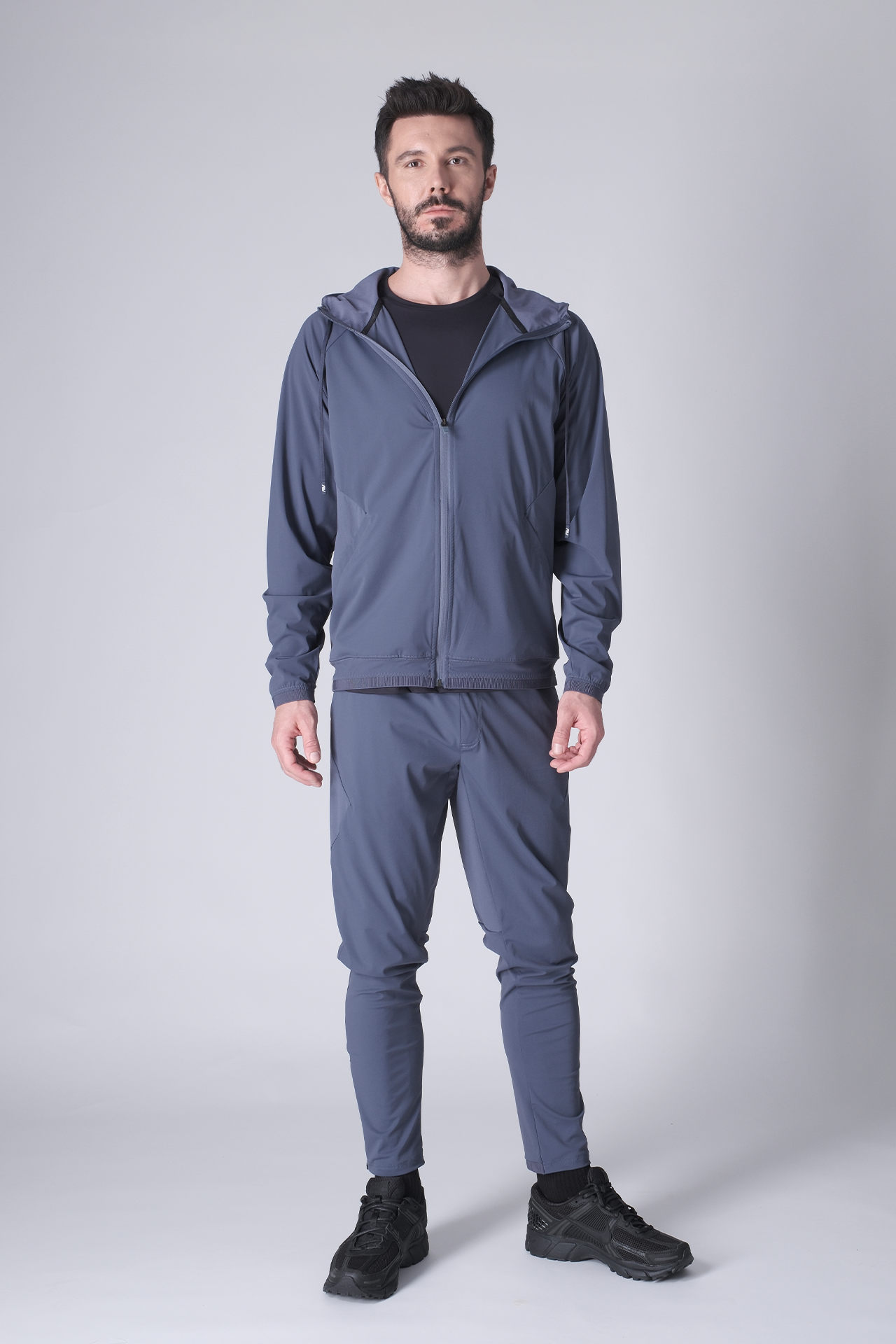SPH0242 - Lightweight Stretch Nylon Workout Joggers 30" - Ash Blue