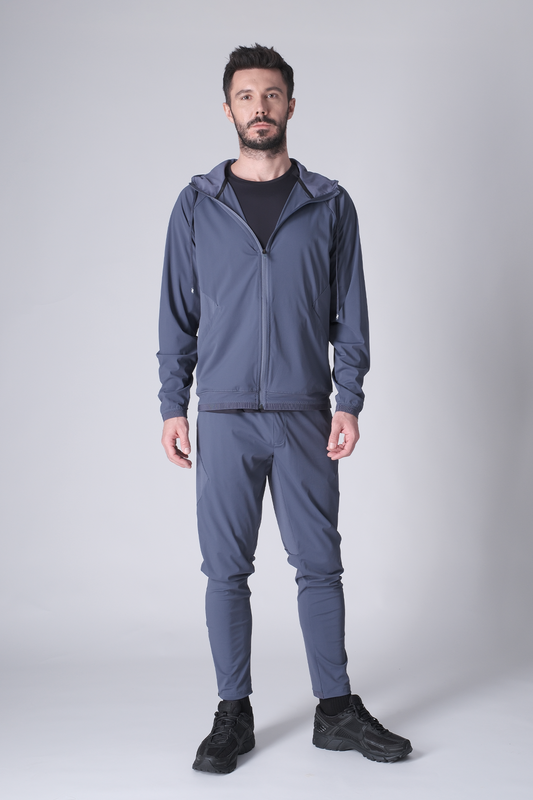SPH0242 - Lightweight Stretch Nylon Workout Joggers 30" - Ash Blue