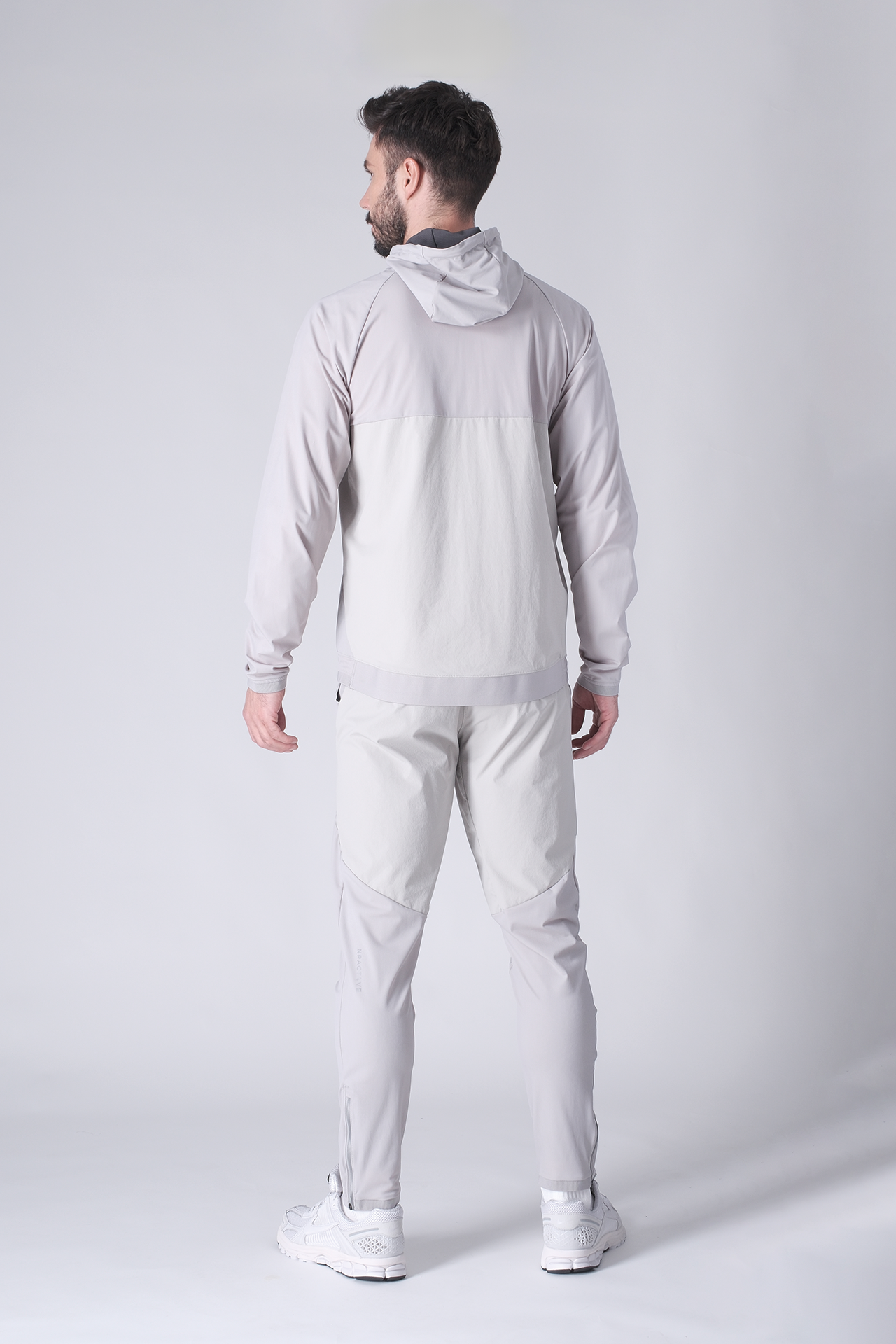 SPH0242 - Lightweight Stretch Nylon Workout Joggers 30" - Light Grey