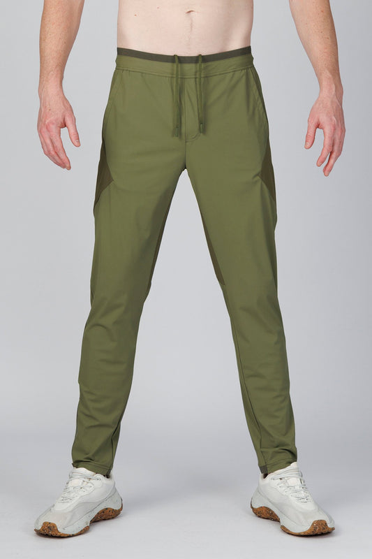 SPH0242 - Lightweight Stretch Nylon Workout Joggers 30" - Olive
