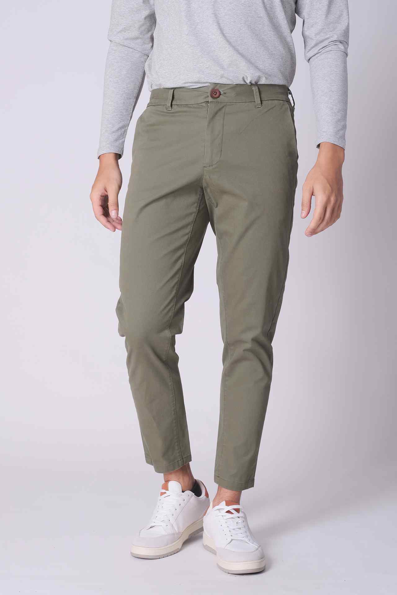 SPH0245 - Stretch Cotton Twill Workwear Chino Pant 30" - Army