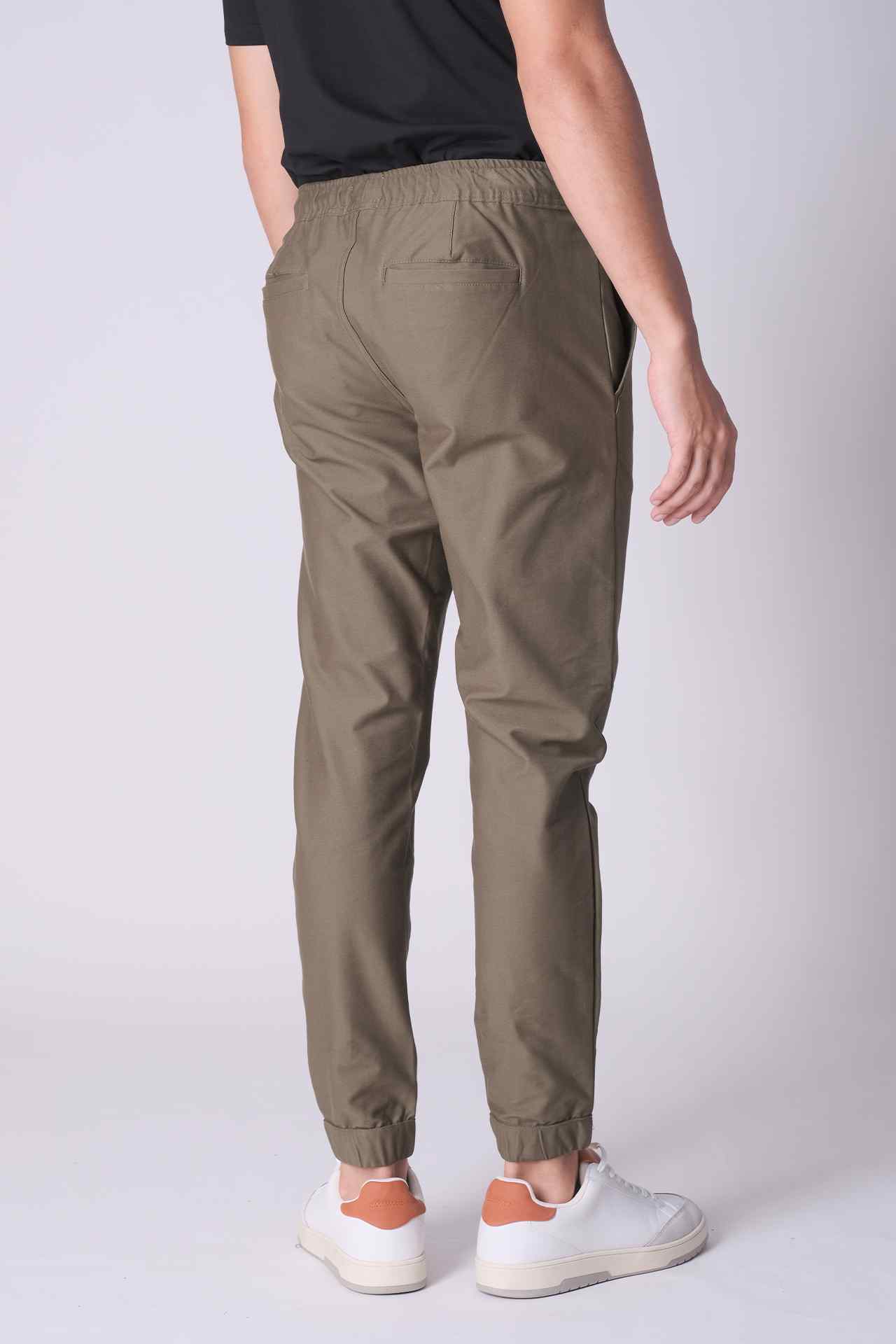 SPH0246 - 4-Way Wonder Stretch Twill Easy Drawcord Travel Jogger 29” - Khaki