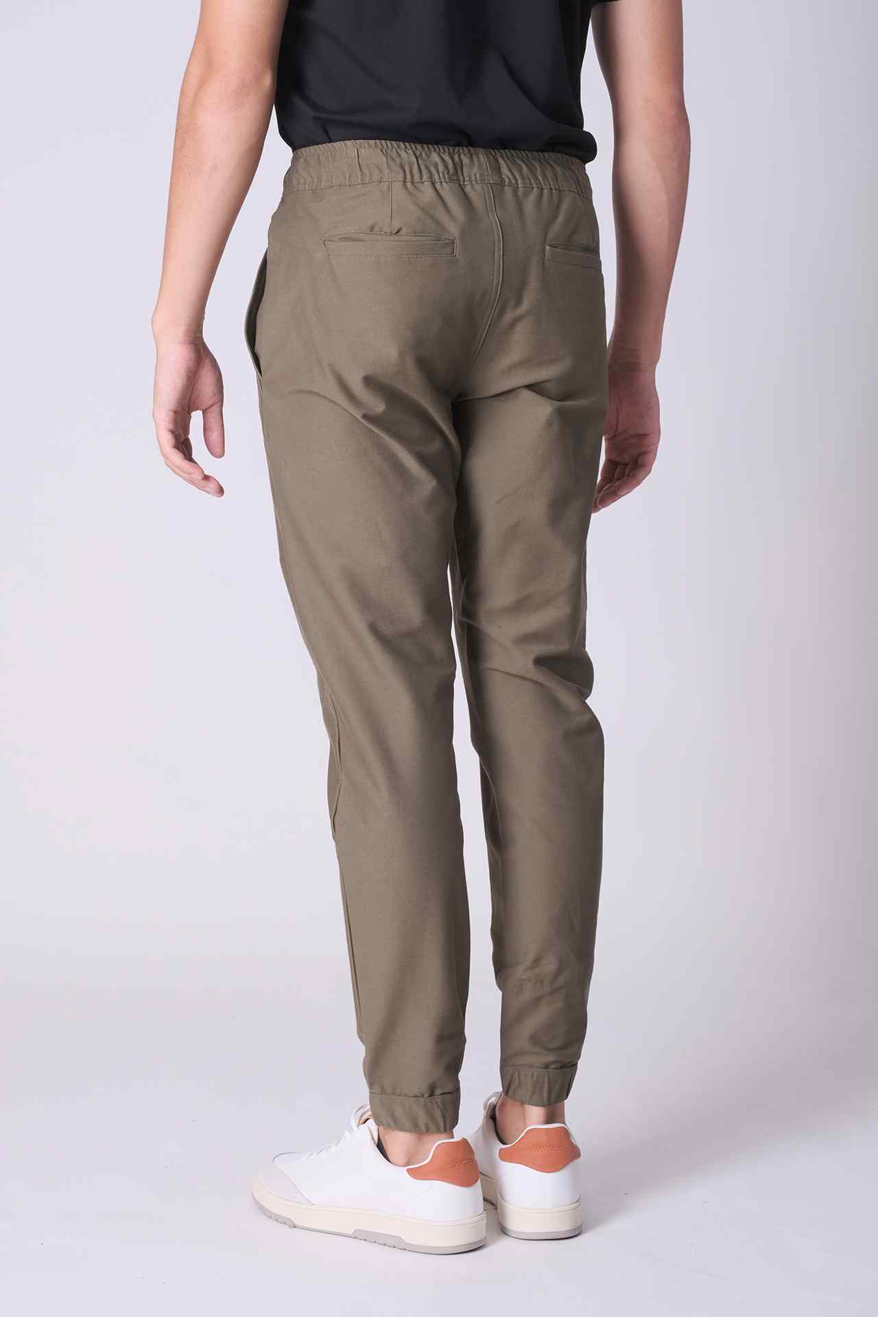 SPH0246 - 4-Way Wonder Stretch Twill Easy Drawcord Travel Jogger 29” - Khaki
