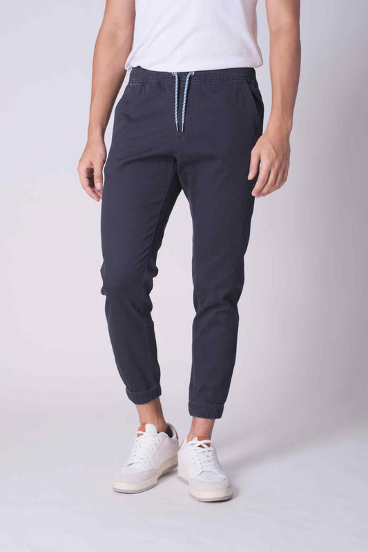 SPH0246 - Easy Drawcord Stretch Cotton Twill Travel Jogger 29” - Navy
