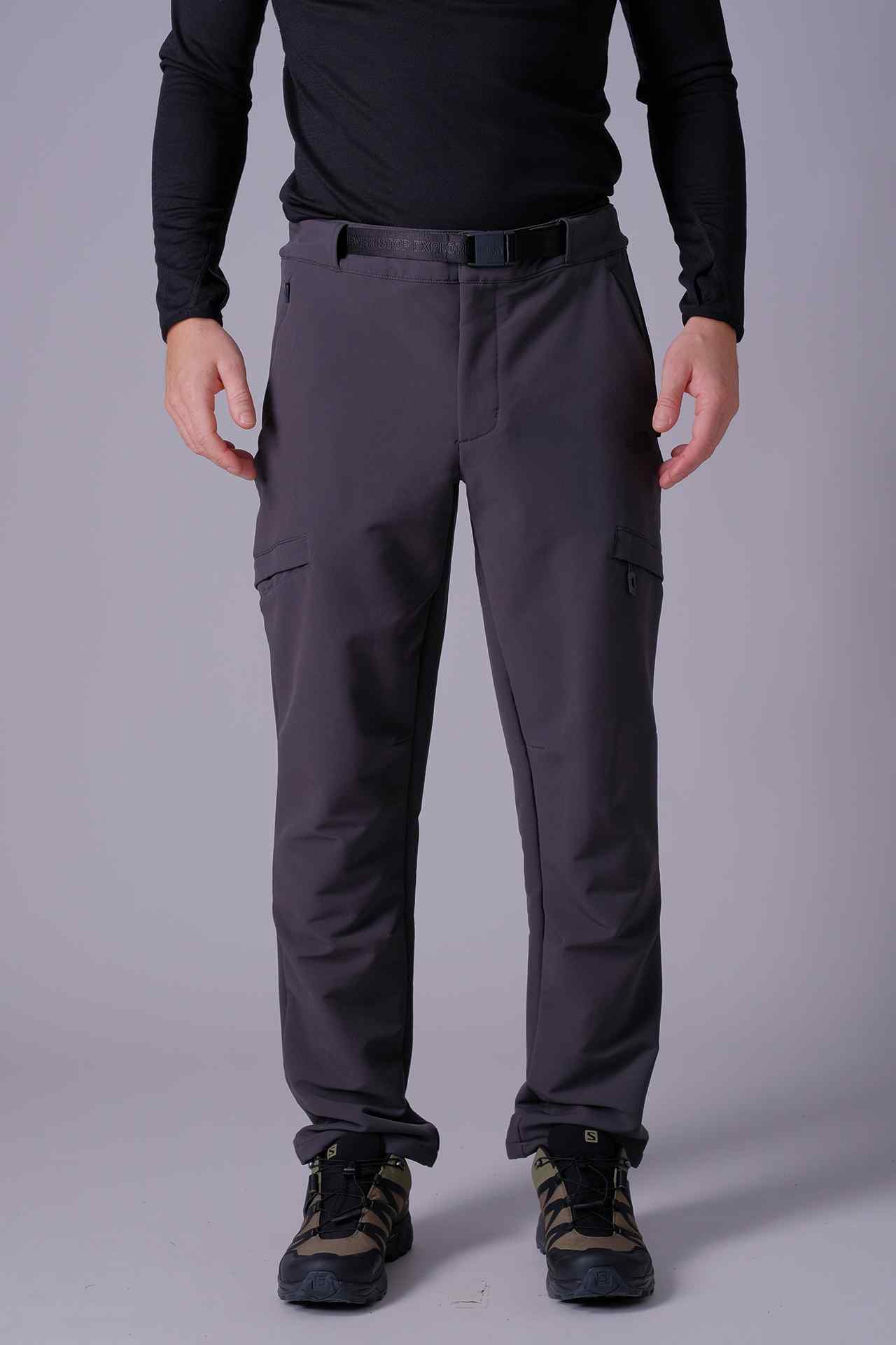 SPH0255 - Water Resistant Stretch Mountaineering Softshell Hiking Pants 30" - Mid Grey