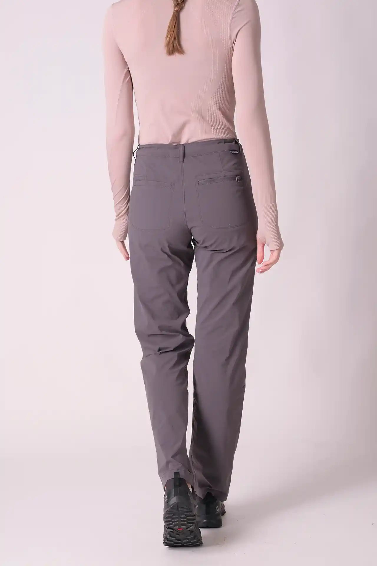 SPWH0261 - Women's Zip Thigh Pocket Pants 32" - Ash Grey