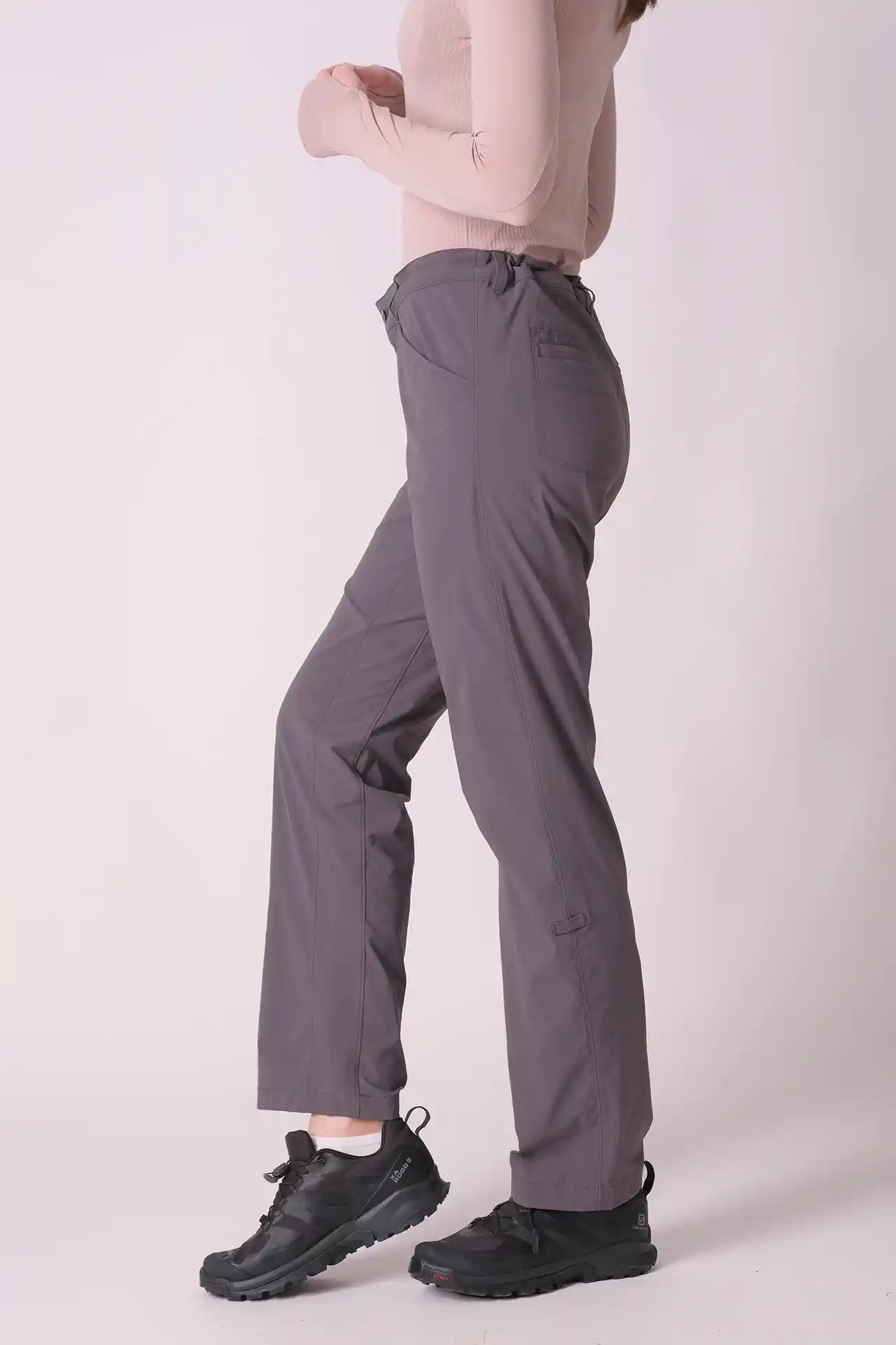 SPWH0261 - Women's Zip Thigh Pocket Pants 32" - Ash Grey