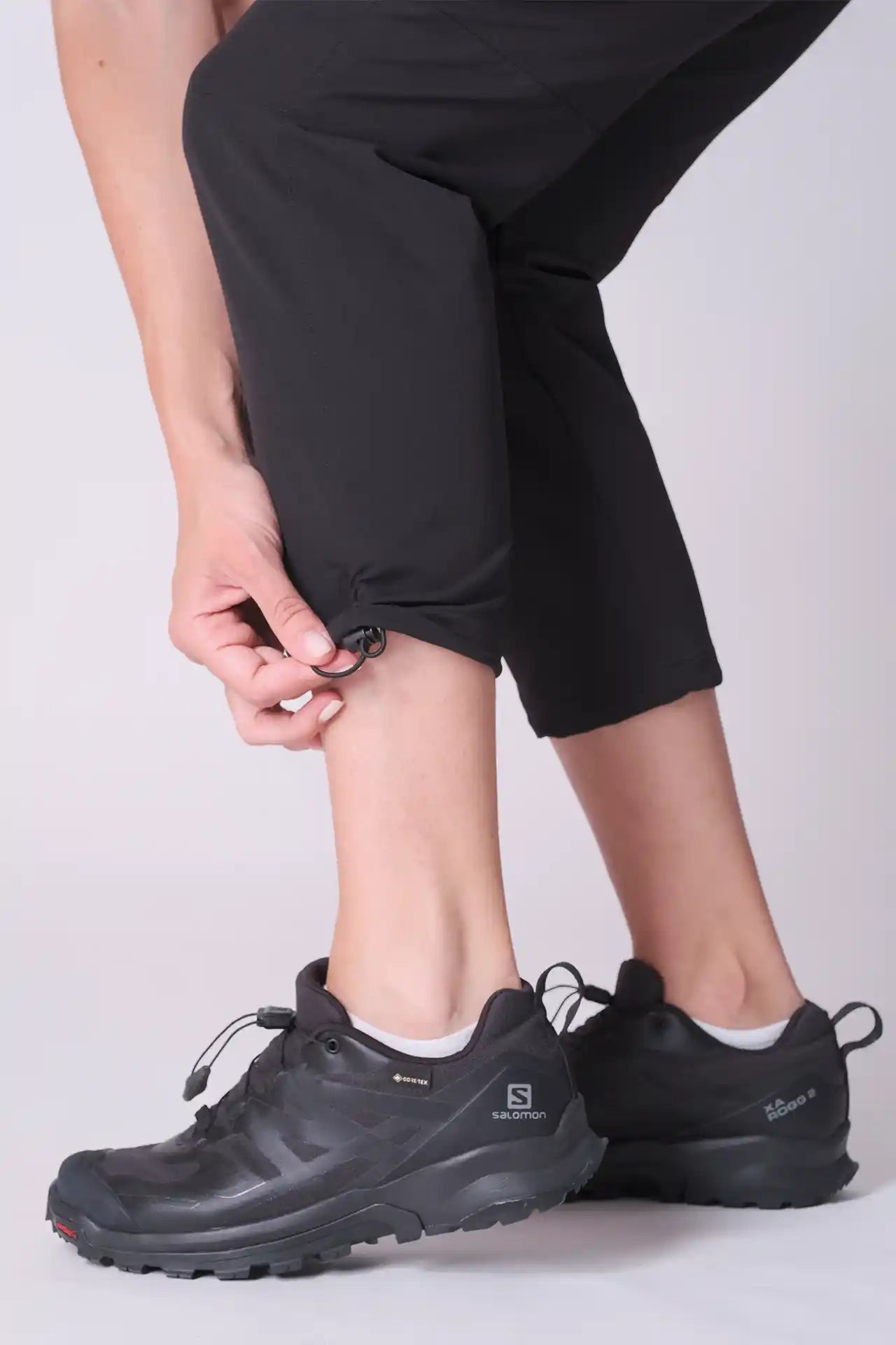 SPWH0277 - Women's Hiking Pants with belt 25"- Black