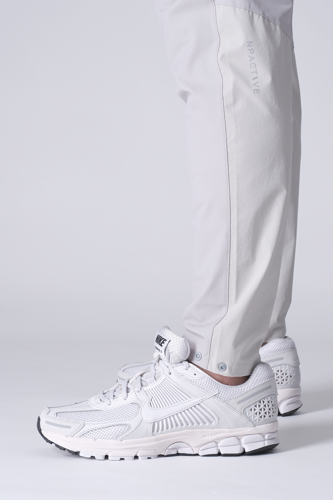 SPH0288 - Lightweight Stretch Nylon Workout Pants 30" - Light Grey