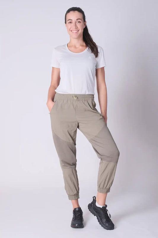 SPWH0293 - Women's Water Resistant Mesh Panels Hiking Pants - Khaki