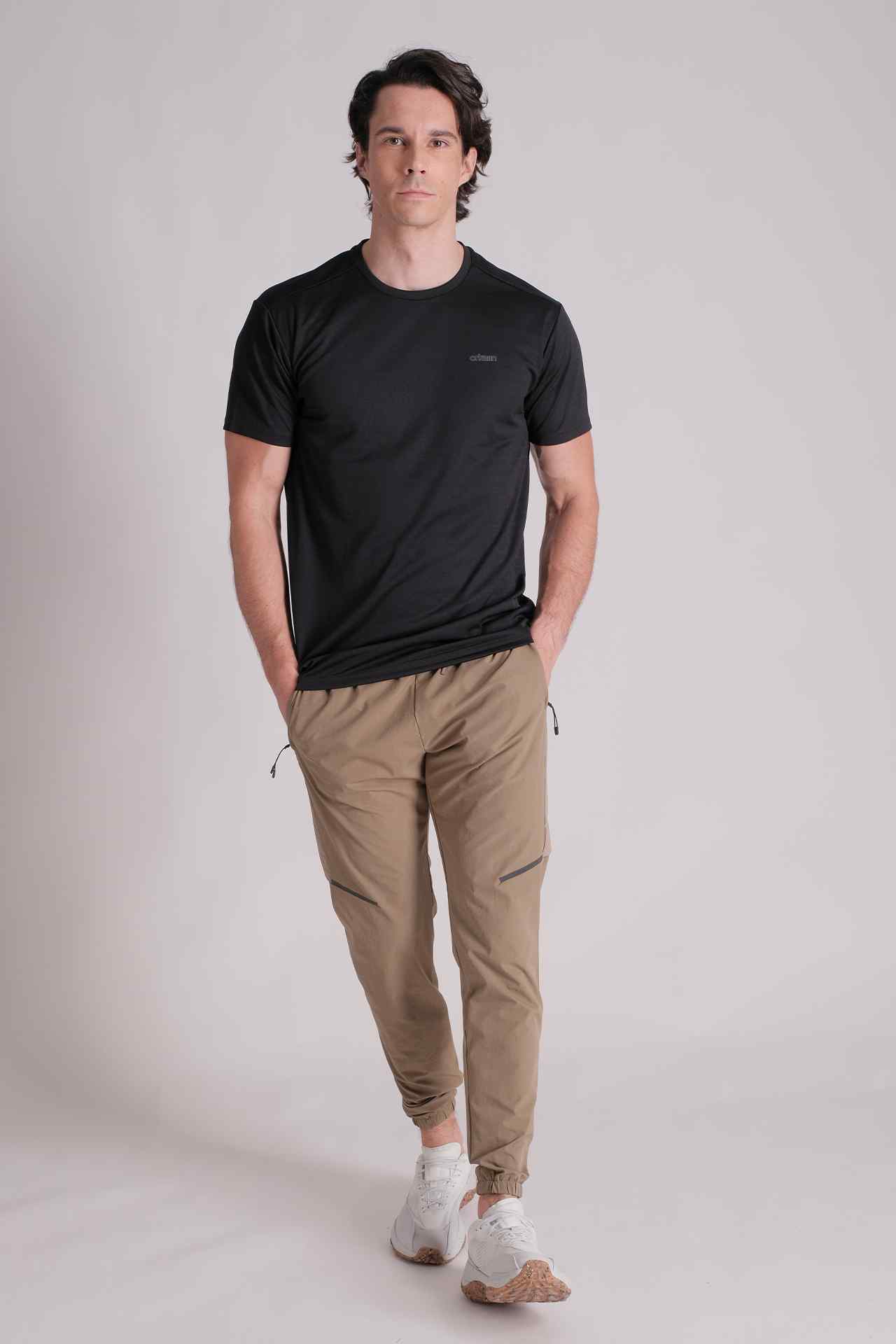 SPH22008 - Water Resistant Stretch Side Mash Flex Outdoor Joggers 30" - Beige