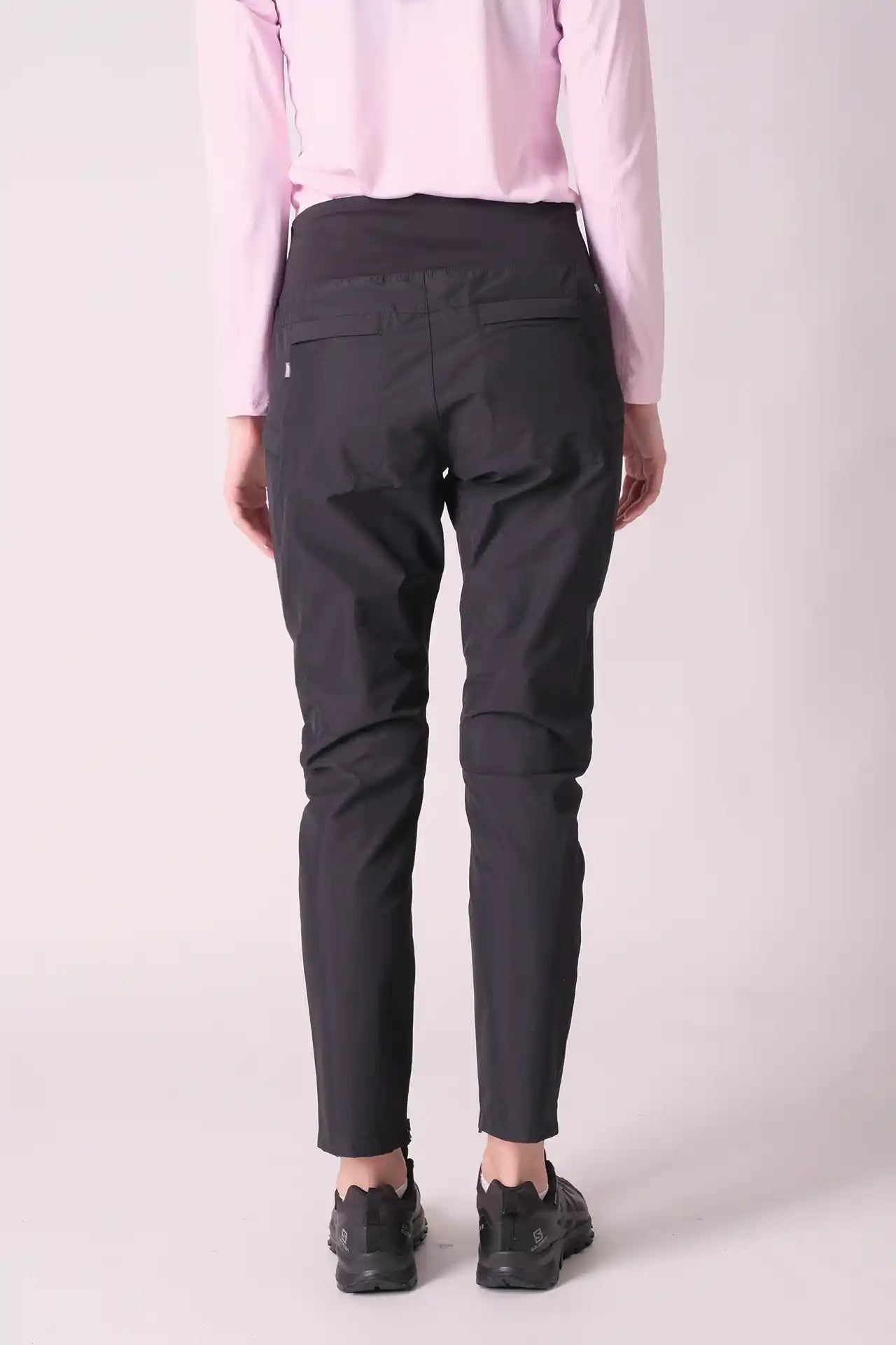 SPWH22014 - Women's Tapered Leg Pants w/ Zipper Calf - Black
