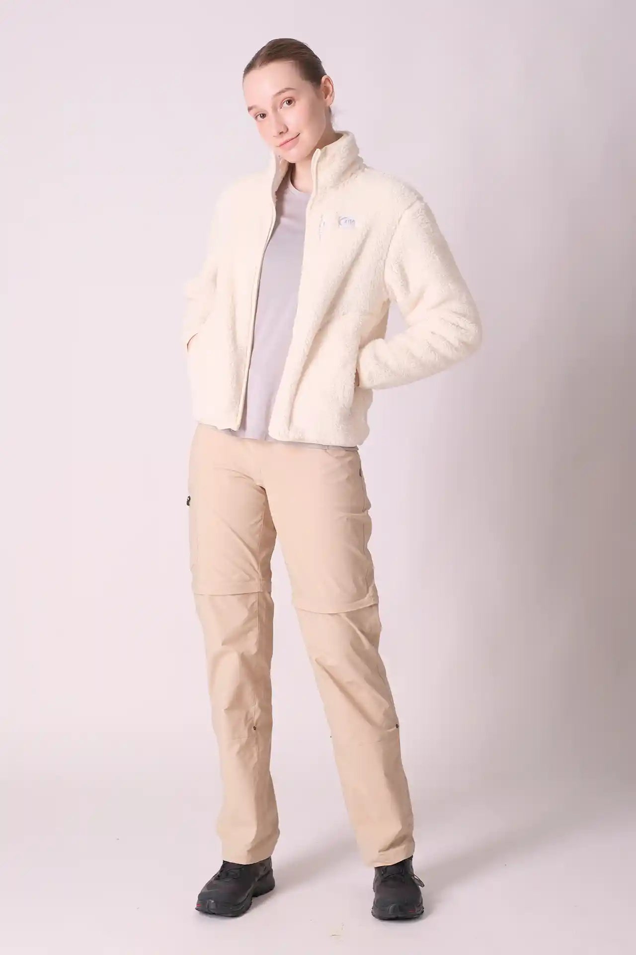 SPWH22015 - Women's Adjustable Length Straight Leg Pants - Khaki