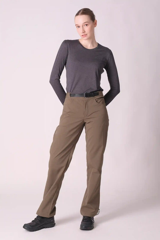 SPWH22016 - Women's Brushed Interior Straight Leg Pants - Army