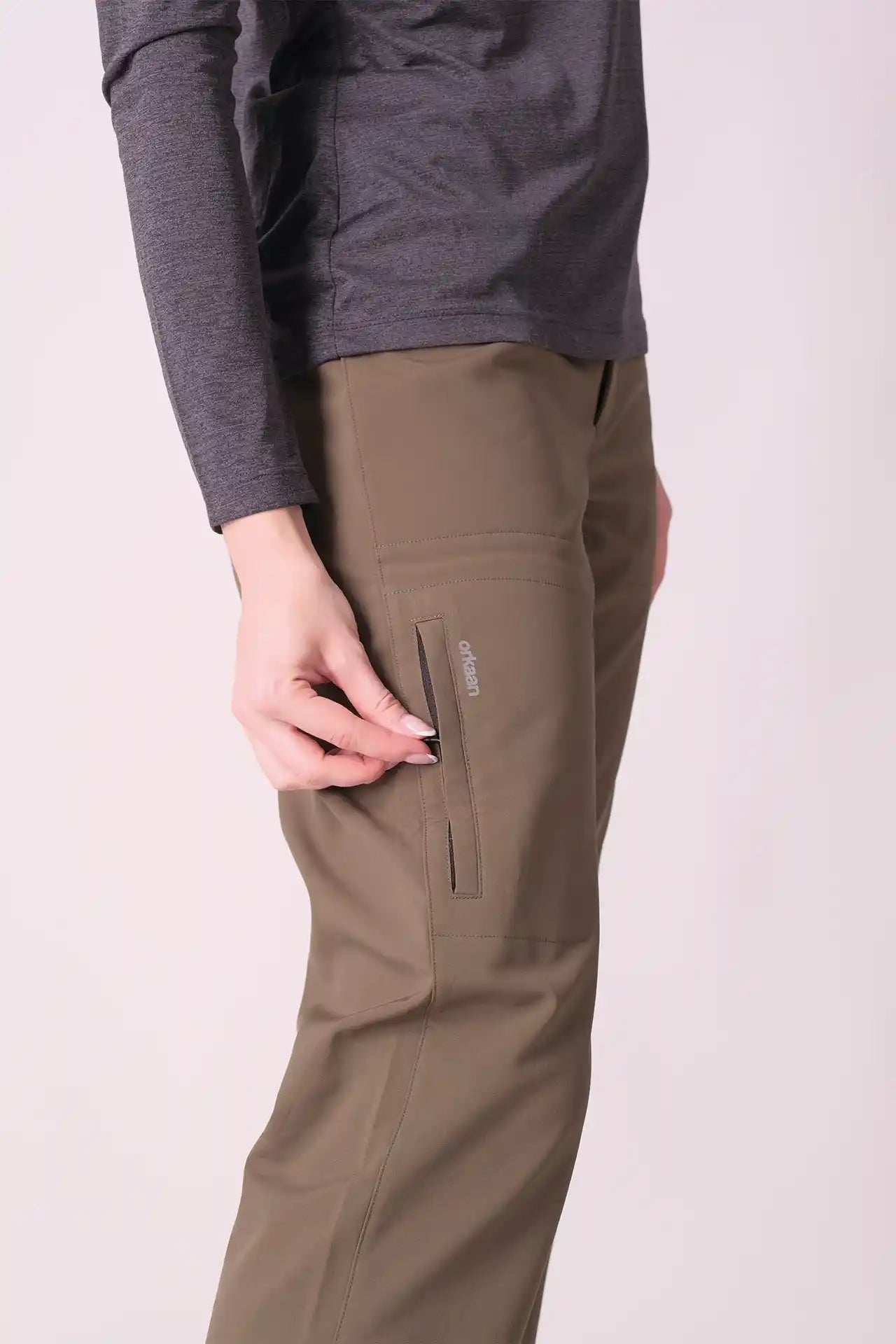 SPWH22016 - Women's Brushed Interior Straight Leg Pants - Army