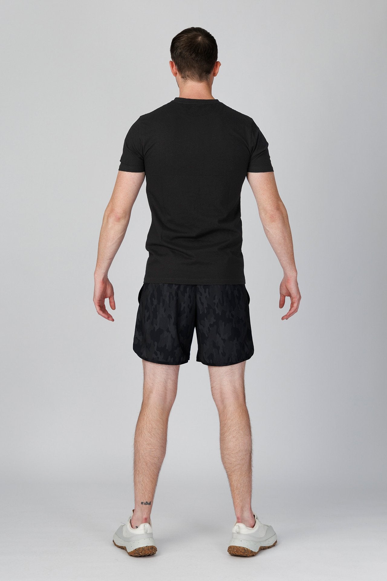 SPJ0001 - Classic Fit Crewneck Straight-Hem Essential Cotton Tee - Black