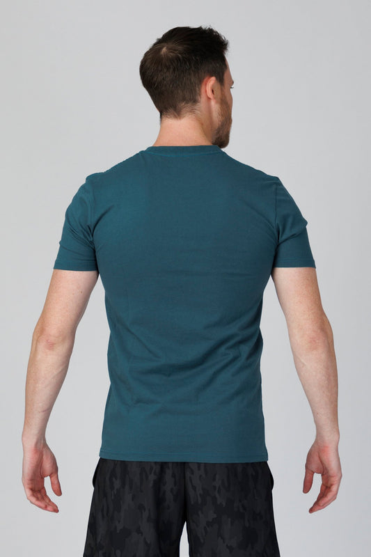 SPJ0001 - Classic Fit Crewneck Straight-Hem Essential Cotton Tee - Teal