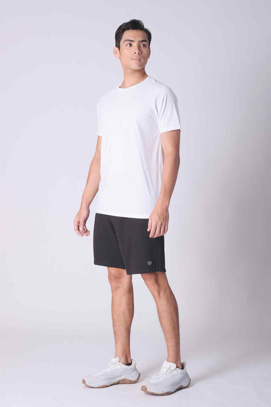 SPJ0170 - Stretch Cotton Blend Raglan Sleeves Gym Tee - White