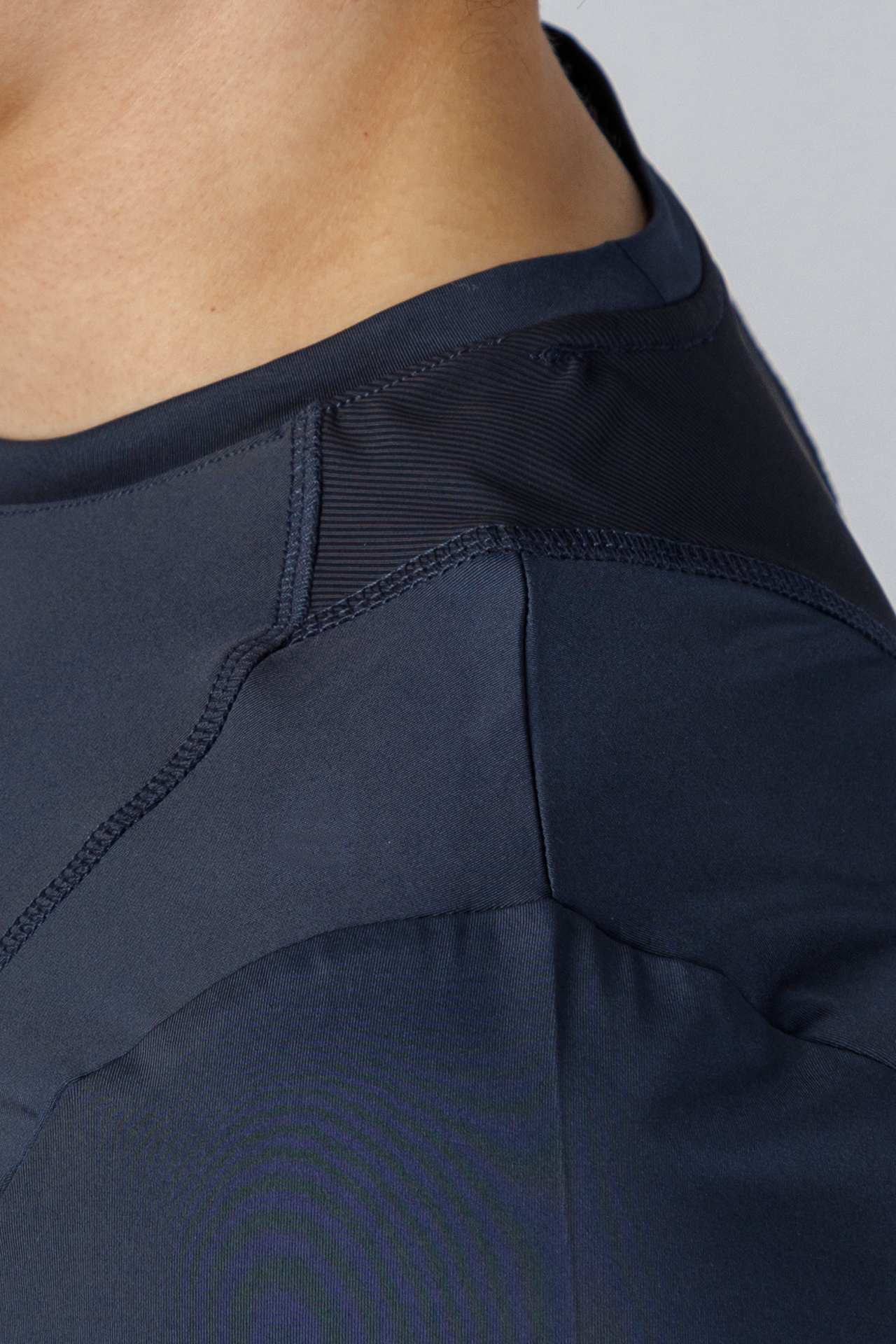 SPJ0246 - Quick-Dry 4-Way Stretch Back Mesh Running Tee - Navy