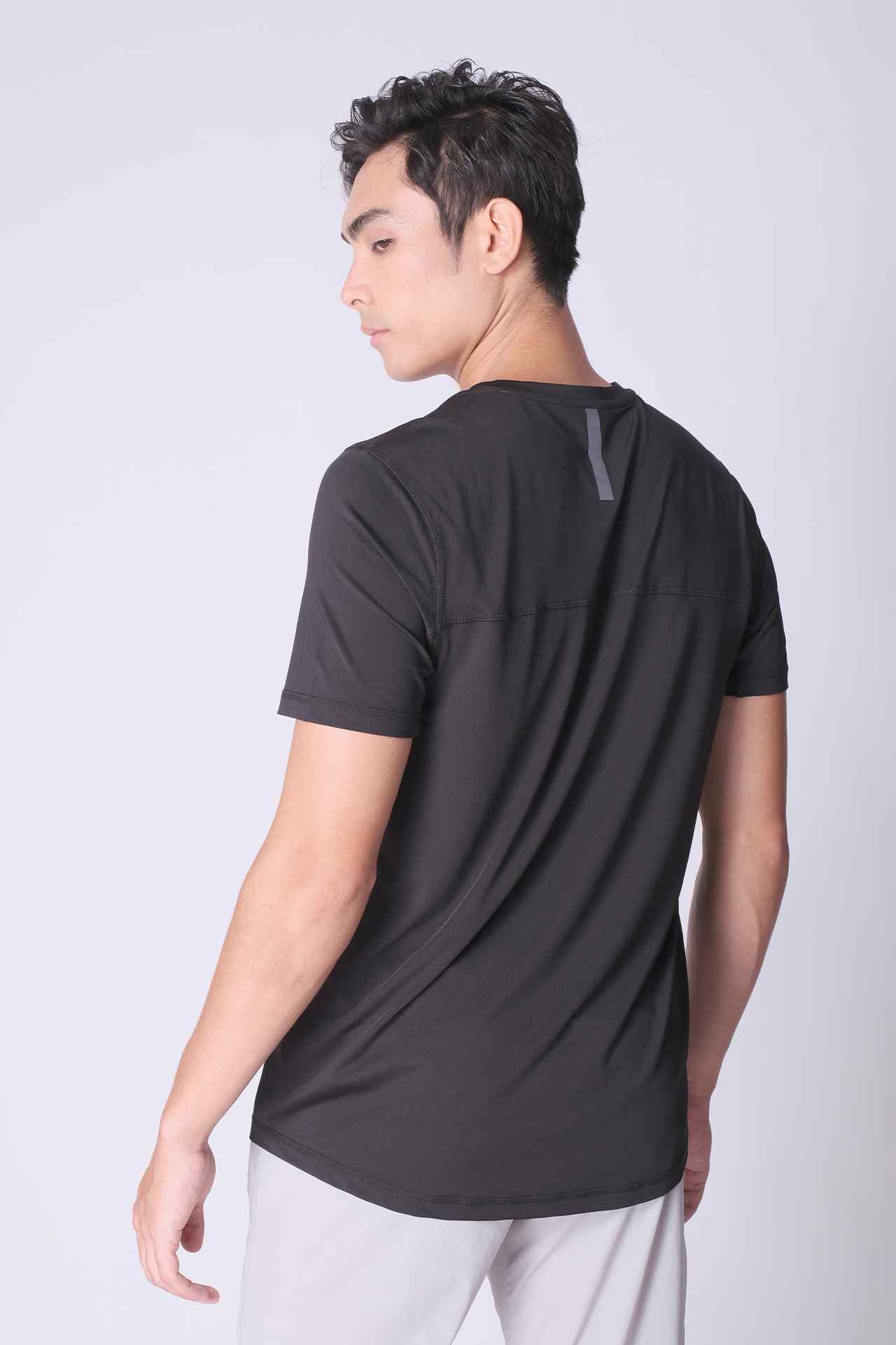 SPJ0282 - Essential Stretch Short Sleeve Workout Tee - Black