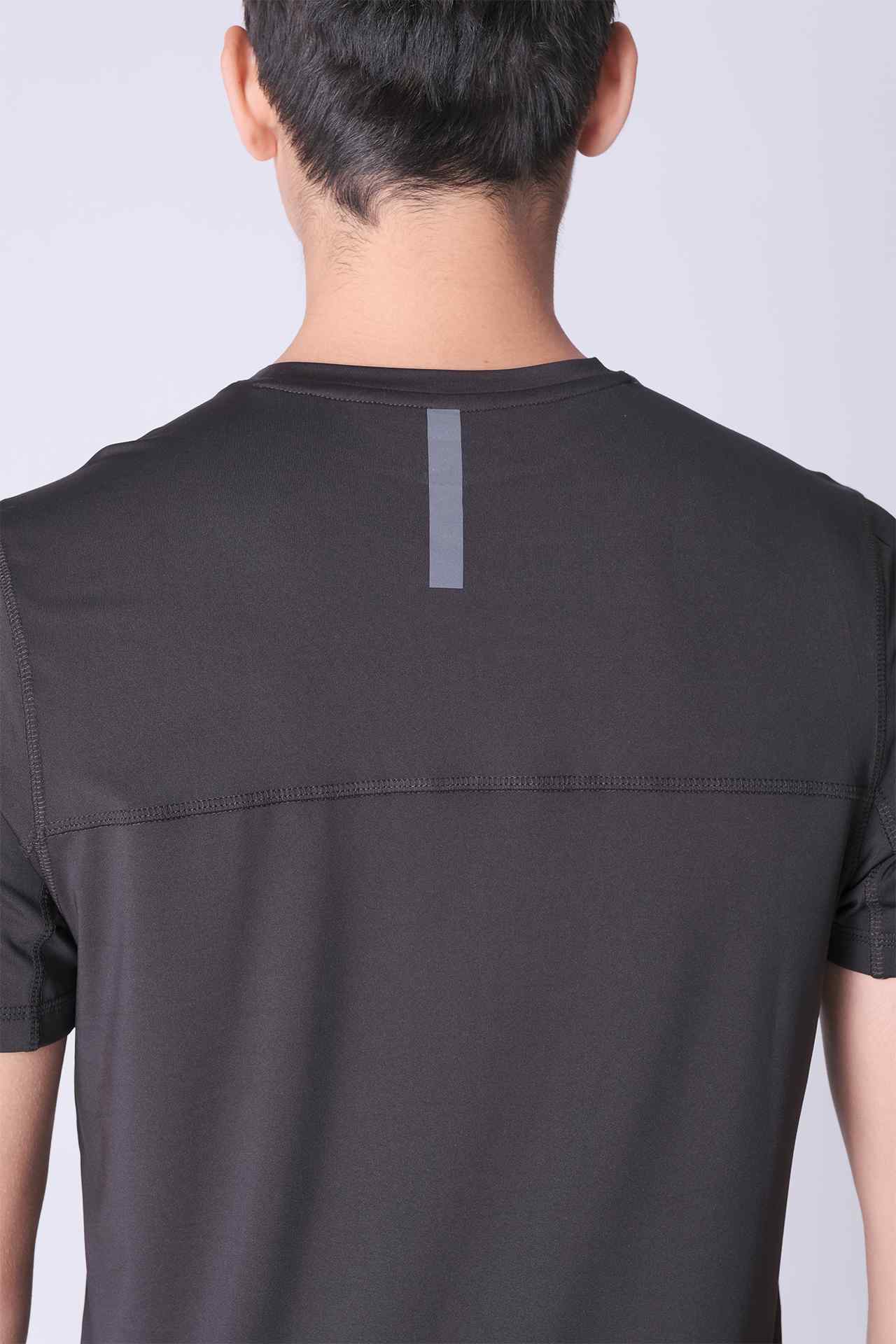 SPJ0282 - Essential Stretch Short Sleeve Workout Tee - Black