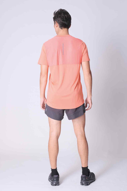 SPJ0286 - Shoulder Reflective Short Sleeve Running Tee - Orange
