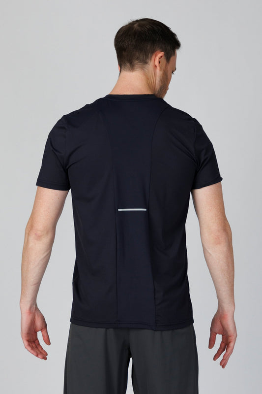 SPJ0340 - Ultra 4-Way Stretch Nylon Back Mesh Training Tee - Navy