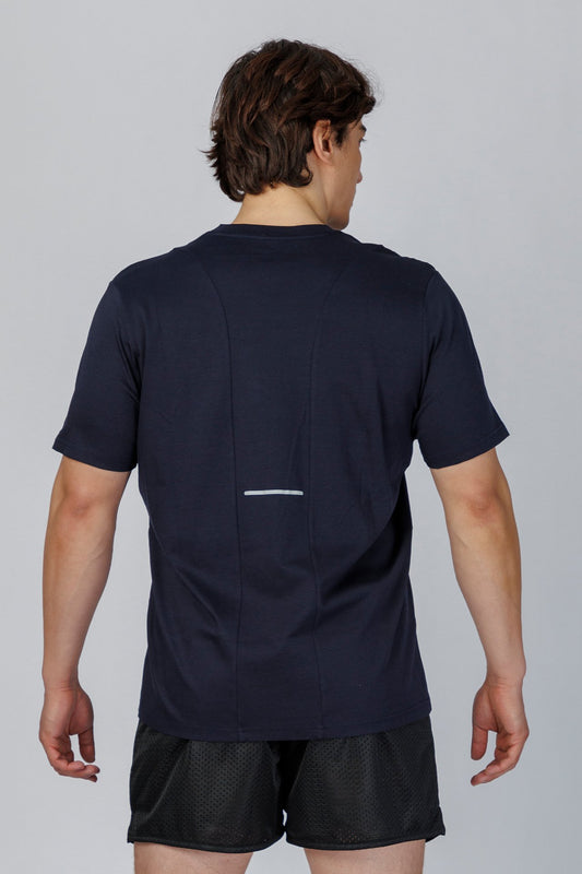 SPJ0340 - Finest US Supima Cotton Back Panel Recovery Tee - Navy