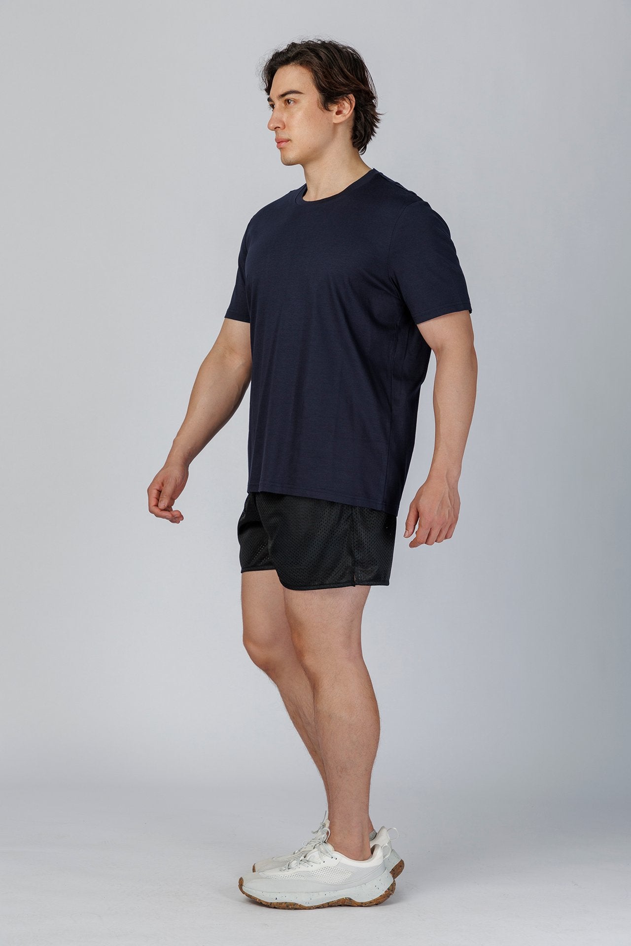 SPJ0340 - Finest US Supima Cotton Back Panel Recovery Tee - Navy