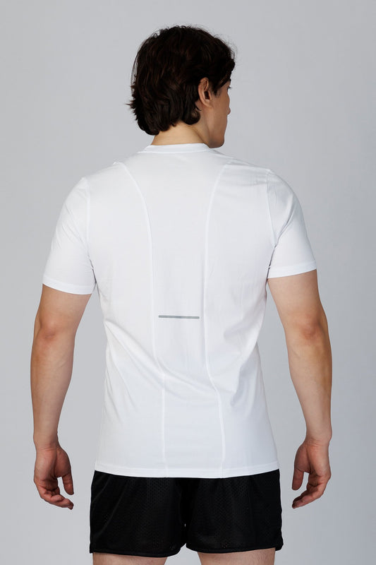 SPJ0340 - Ultra Soft Stretch Cotton Modal Back Curve Travel Tee - White