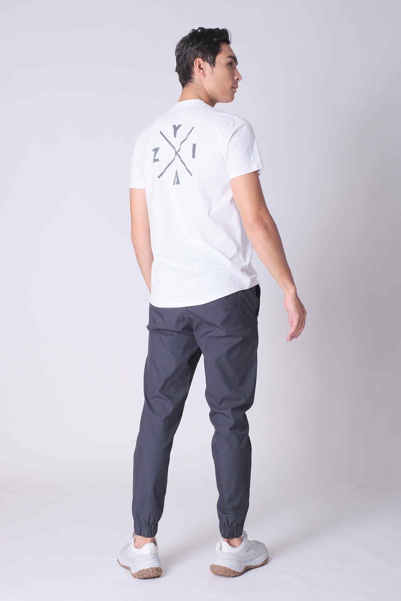 SPJ0348 - Ultra Soft Stretch Cotton Back LOGO Curve-Hem Tee - White