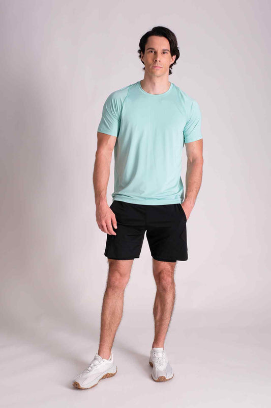 SPJ0359 - Breathable Stretch Jacquard Mesh Training Tee - Mint