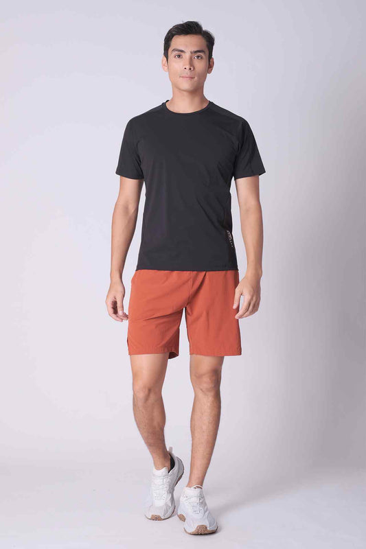 SPJ0384 - Cool Touch Breathable Back Mesh Workout Tee - Black