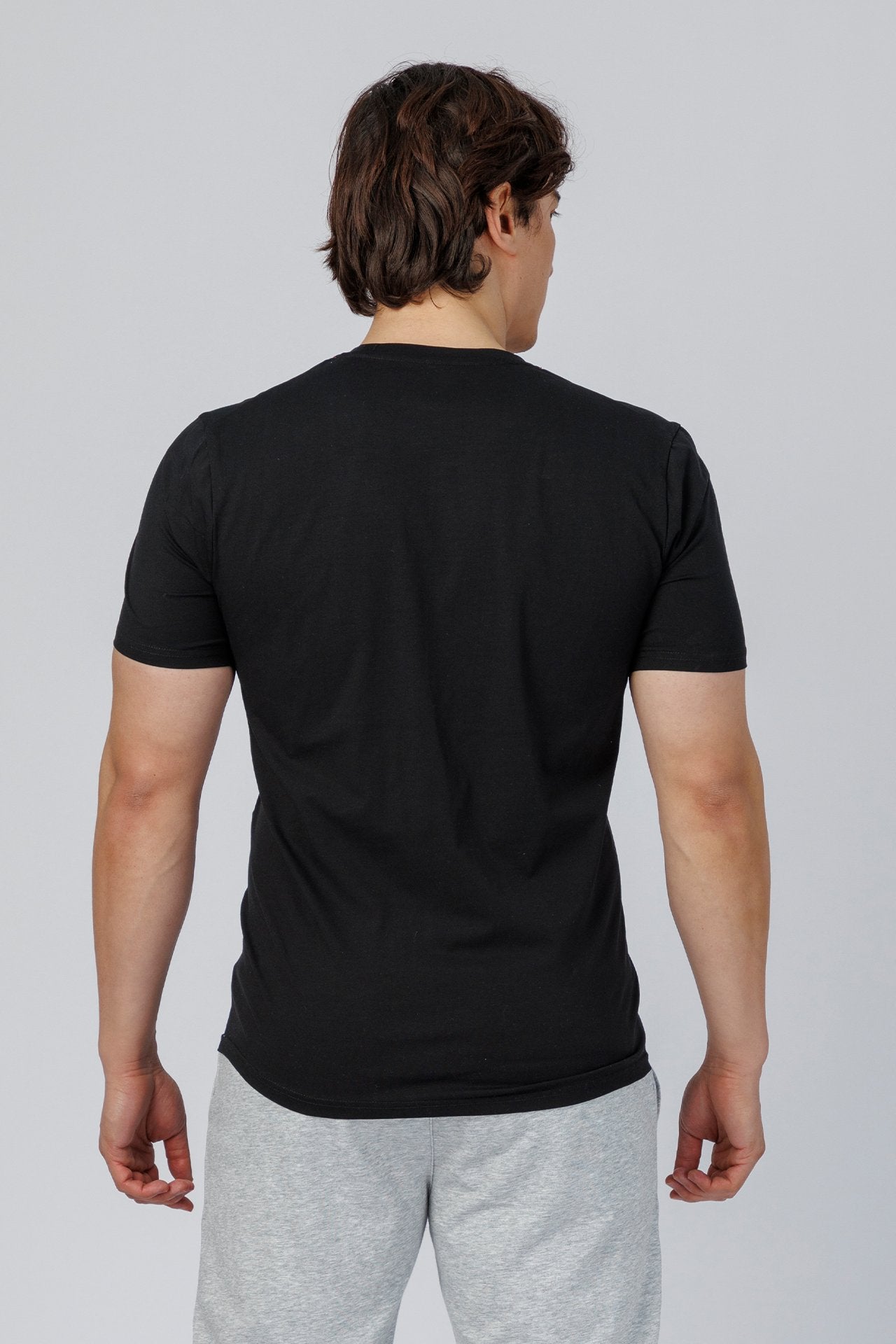 SPJ0391 - Ultra Soft Stretch Cotton Essential Short Sleeve Tee - Black
