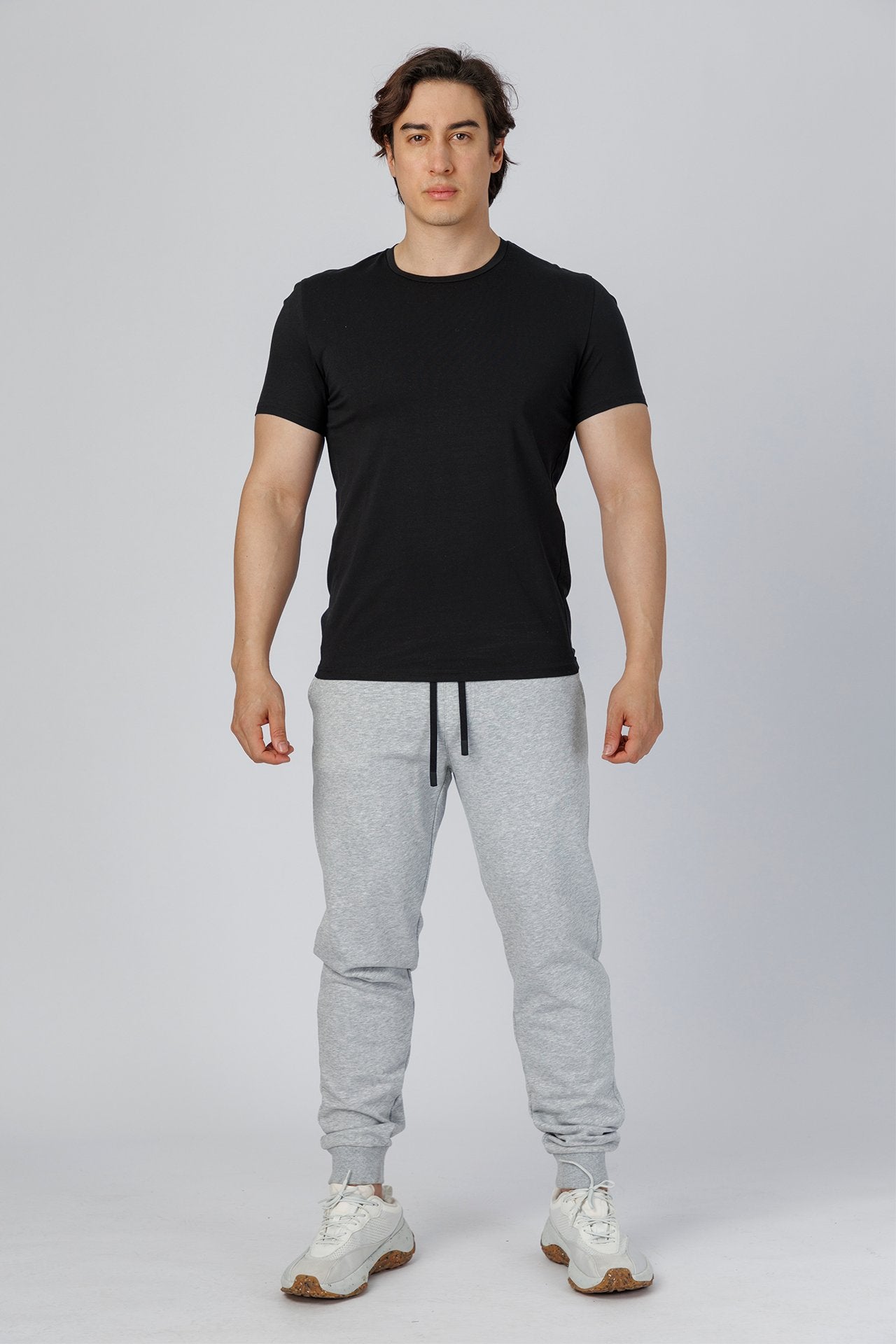 SPJ0391 - Ultra Soft Stretch Cotton Essential Short Sleeve Tee - Black