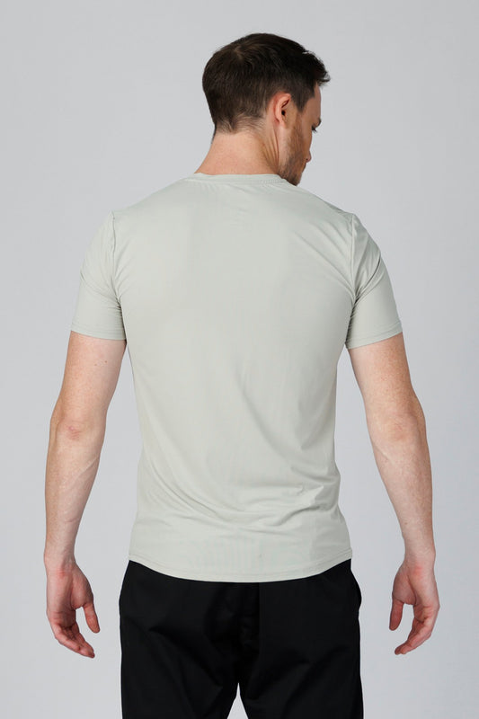 SPJ0391 - Ultra 4-Way Stretch Nylon Mesh Short Sleeve Training Tee - Silver