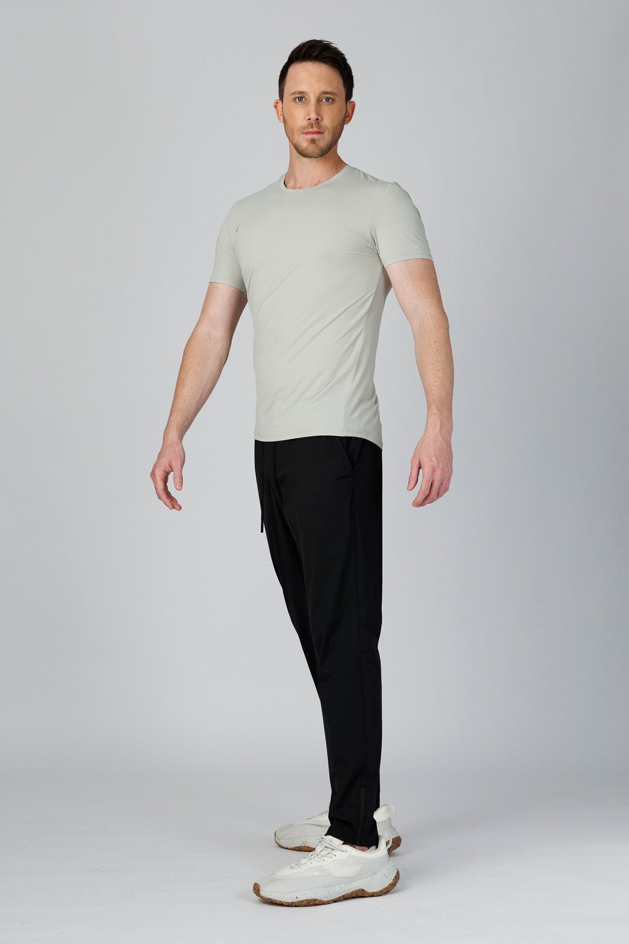 SPJ0391 - Ultra 4-Way Stretch Nylon Mesh Short Sleeve Training Tee - Silver