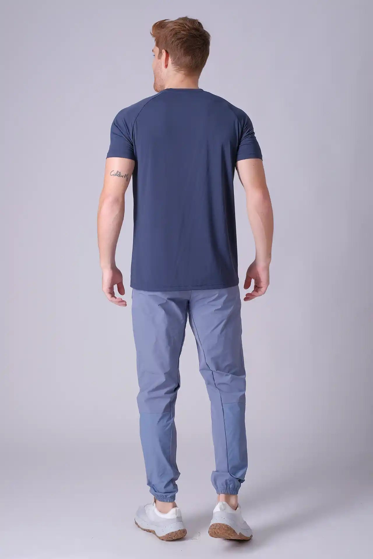 SPJ0398 - Breathable Mesh Raglan Sleeve Workout Tee - Navy