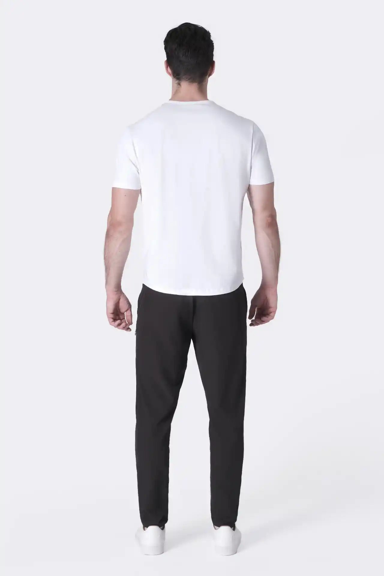 SPJ0399 - Finest Supima Cotton Crew Neck Curve-Hem Short Sleeve T-Shirt - White
