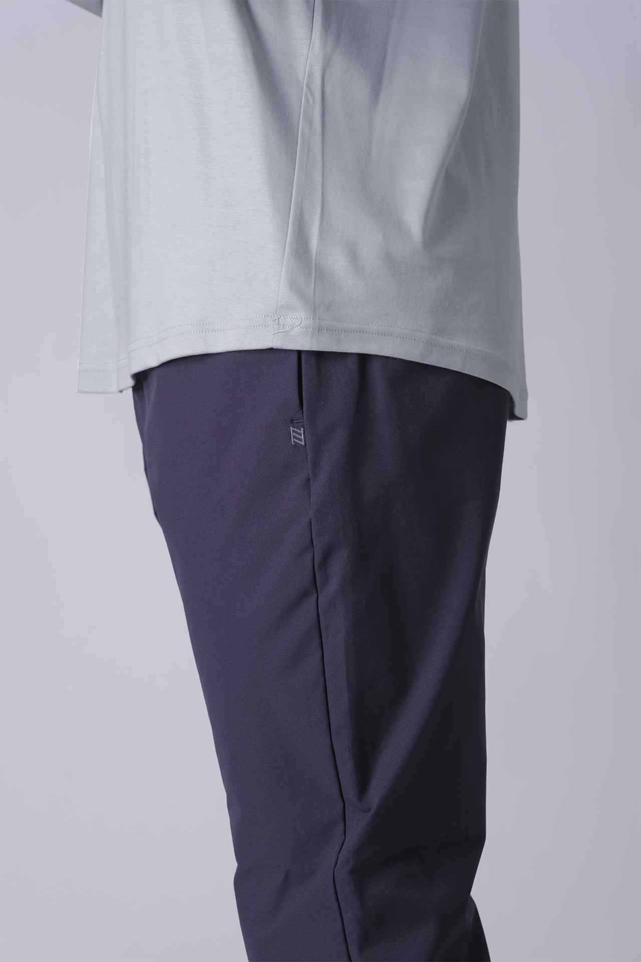 SPJ0403 - Finest US Supima Cotton Curve-Hem Long Sleeve Henley - Basalt