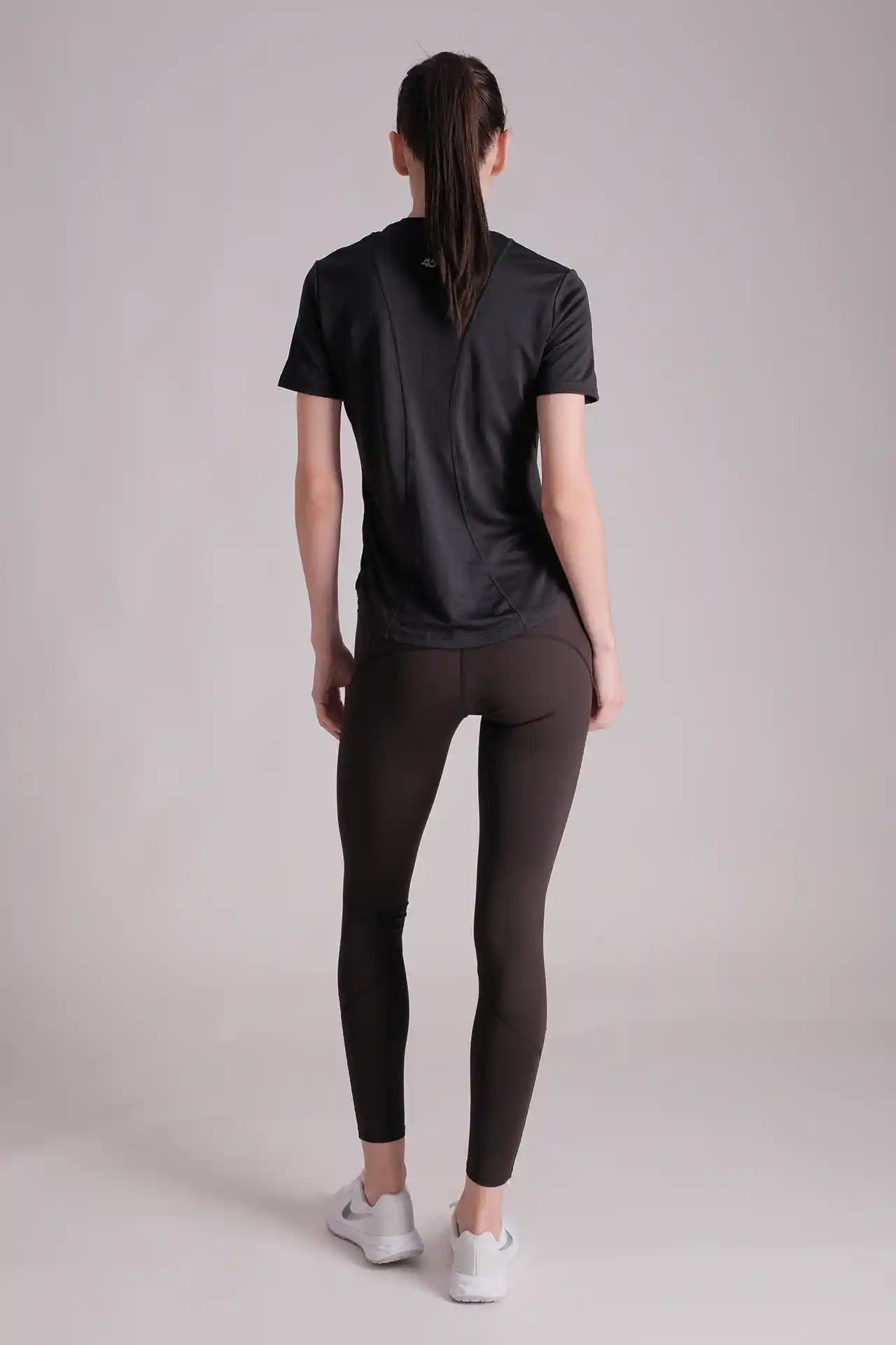 SPWJ0411 - Women's Ultra 4-Way Stretch Curved Seam Side Splits Training Tee - Black