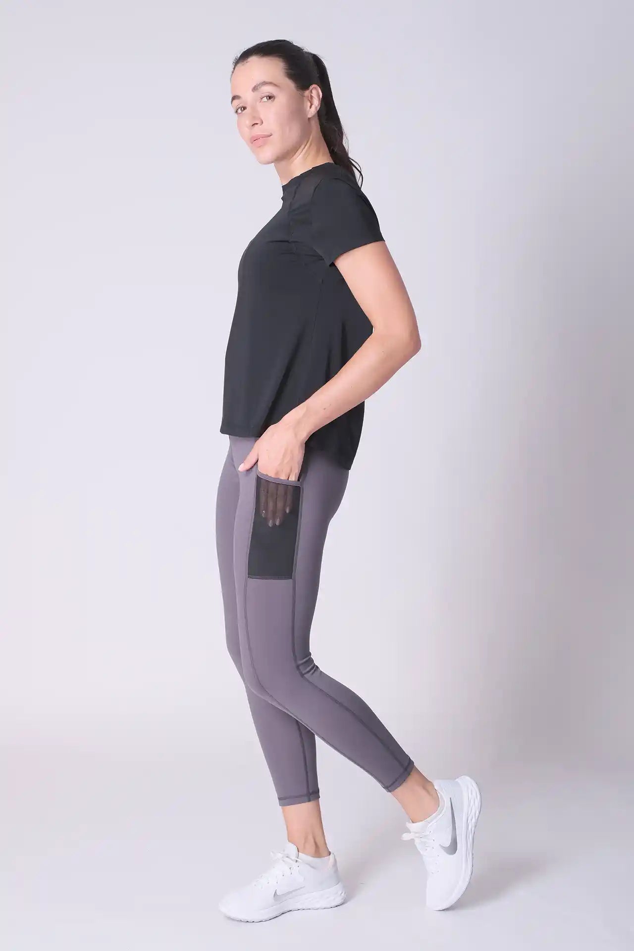 SPWJ0411 - Women's Ultra Soft Nylon Blend Performance T-Shirt - Black